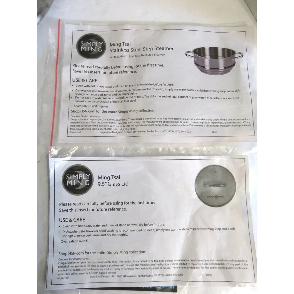 NEW! Simply Ming Stainless Steel 9.5